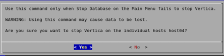 StopVerticaOnHostWarning